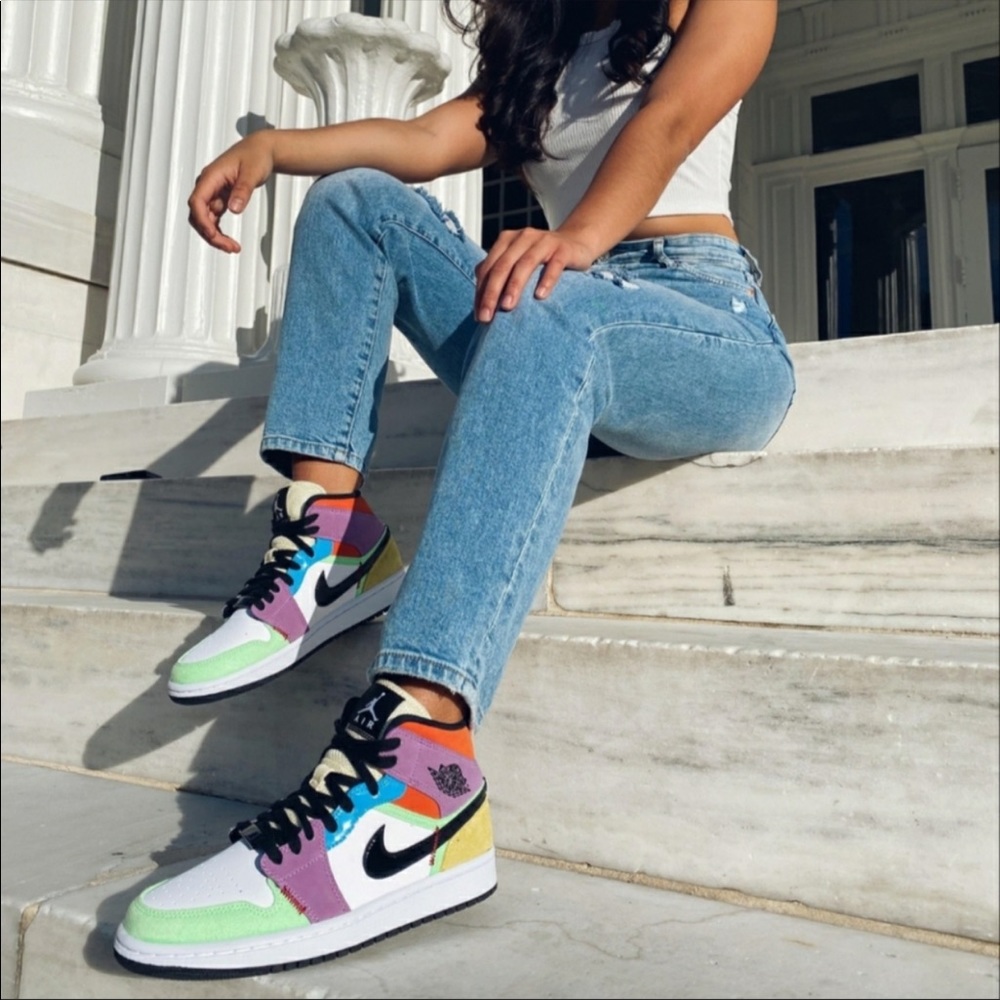 Women air jordan 1 mid size 7 - Picture 3 of 7